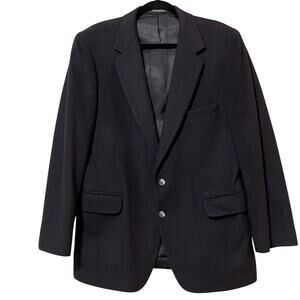 Di Benedetto Cashmere & Wool Blend Navy Blue Mens Blazer 48R Sustainable Classic